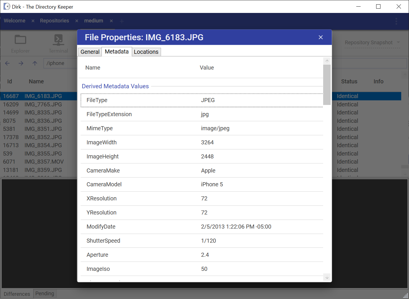 File Properties: Metadata